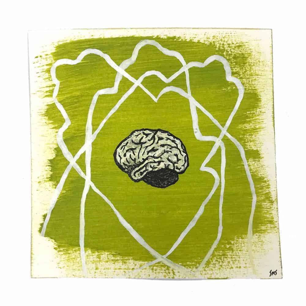 amanuensis-haiku-smschumacher-painting Amanuensis mixed media haiku painting by Sarah M. Schumacher