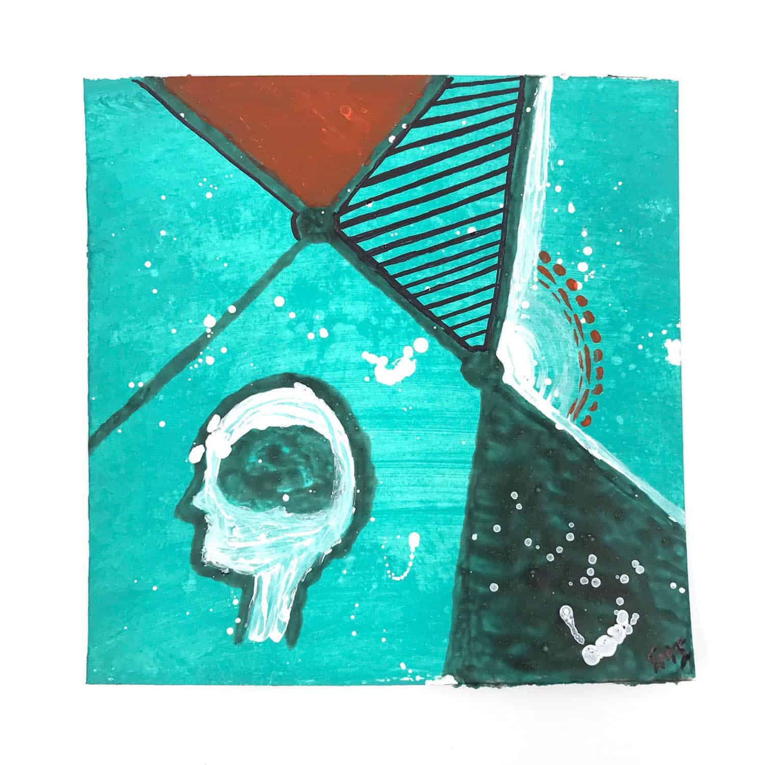 larruping-thermal-haiku-smschumacher-painting Larruping mixed media haiku painting by Sarah M. Schumacher